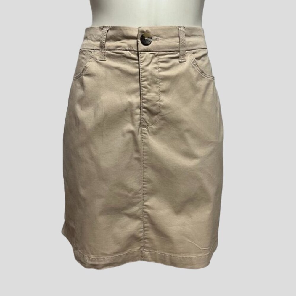 Croft & Barrow Tan A-Line Skort Skirt